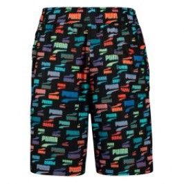 Short de bain de la marque PUMA - Short de bain coupe ample avec logo multicolore PUMA - noir - Ref : 701221755 01