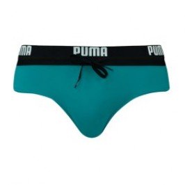 Slip de bain de la marque PUMA - Slip de bain PUMA Swim Logo - vert - Ref : 100000026 017