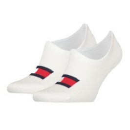 Calcetines de la marca TOMMY HILFIGER - Pack de 2 pares de zapatillas Tommy flag - blanco - Ref : 701223928 003