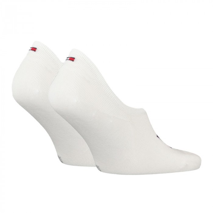 Chaussettes & socquettes de la marque TOMMY HILFIGER - Lot de 2 paires de footlet à drapeau Tommy - blanc - Ref : 701223928 003