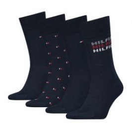Socks of the brand TOMMY HILFIGER - Gift box of 4 pairs of socks Tommy - navy - Ref : 701222193 001