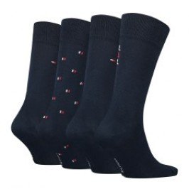Chaussettes & socquettes de la marque TOMMY HILFIGER - Coffret cadeau de 4 paires de chaussettes Tommy - navy - Ref : 701222193 