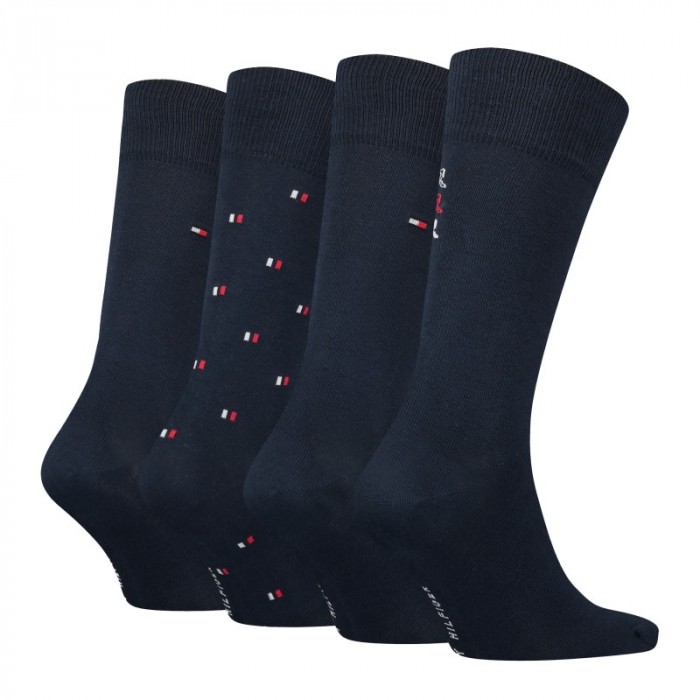 Socks of the brand TOMMY HILFIGER - Gift box of 4 pairs of socks Tommy - navy - Ref : 701222193 001