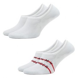 Socken der Marke TOMMY HILFIGER - Packung mit 2 Paar Füßlingen mit Streifen Tommy - weiß - Ref : 701222189 001