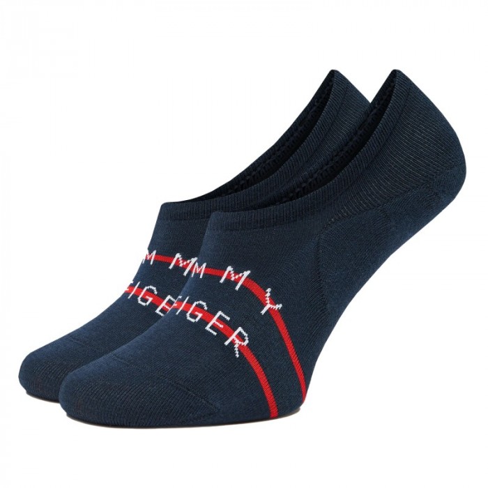 Socken der Marke TOMMY HILFIGER - Packung mit 2 Paar Tommy Flag-Füßlingen – navy - Ref : 701223928 002