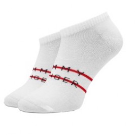 Chaussettes & socquettes de la marque TOMMY HILFIGER - Lot de 2 paires socquettes à bande Tommy - blanc - Ref : 701222188 001