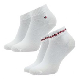 Chaussettes & socquettes de la marque TOMMY HILFIGER - Lot de 2 paires socquettes Tommy - blanc - Ref : 701222187 001