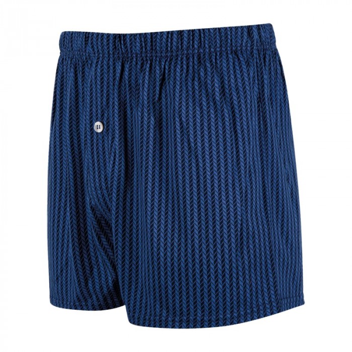 Boxershorts der Marke EMINENCE - Schwimmende Herren-Unterhose Merzerisierte Baumwolle mit Chevron-Muster Eminence - blau - Ref :