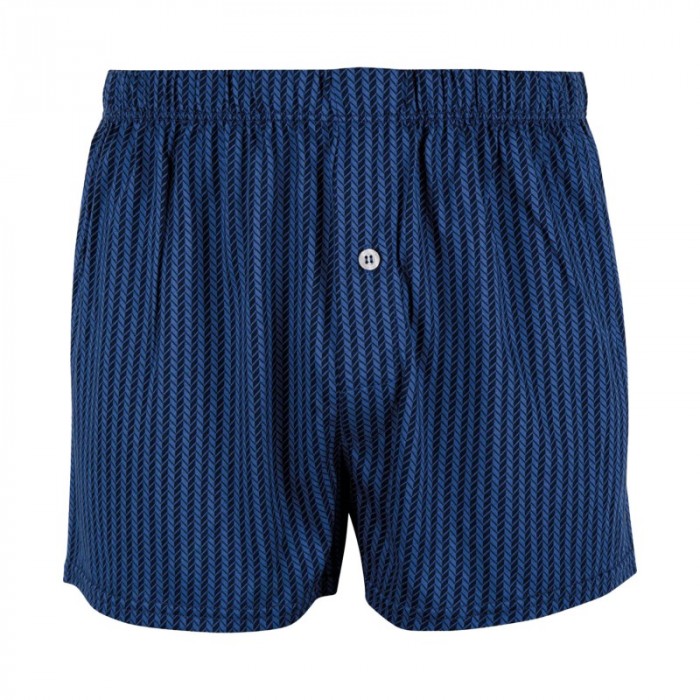 Boxershorts der Marke EMINENCE - Schwimmende Herren-Unterhose Merzerisierte Baumwolle mit Chevron-Muster Eminence - blau - Ref :