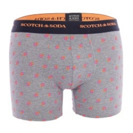 Shorts Boxer, Shorty de la marca SCOTCH & SODA - Pack de 2 Bóxers Estampados de Algodón Orgánico Scotch&Soda - Negro y Gris - Re