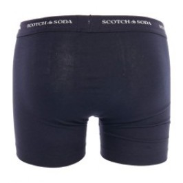 Boxer, shorty de la marque SCOTCH & SODA - Lot de 2 Boxers Iconic en coton bio Scotch&Soda - Noir - Ref : 701223451 004