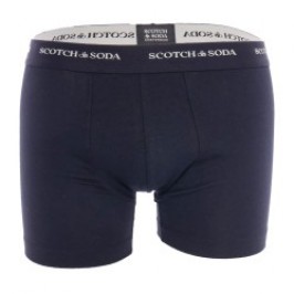 Boxer, shorty de la marque SCOTCH & SODA - Lot de 2 Boxers Iconic en coton bio Scotch&Soda - Noir - Ref : 701223451 004
