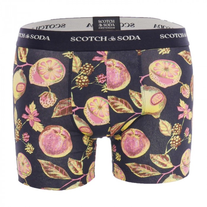 Boxer, shorty de la marque SCOTCH & SODA - Lot de 2 Boxers Iconic en coton bio Scotch&Soda - Noir - Ref : 701223451 004