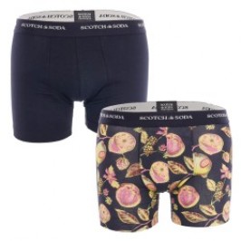Pantaloncini boxer, Shorty del marchio SCOTCH & SODA - Confezione da 2 Boxer Iconici in cotone biologico Scotch&Soda - Nero - Re