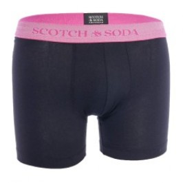 Shorts Boxer, Shorty de la marca SCOTCH & SODA - Pack de 2 bóxers de algodón orgánico Scotch&Soda - Negro y Rosa - Ref : 7012234