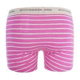 Boxer shorts, Shorty of the brand SCOTCH & SODA - Pack of 2 organic cotton boxers Scotch&Soda - Black and Pink - Ref : 701223453