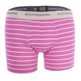 Shorts Boxer, Shorty de la marca SCOTCH & SODA - Pack de 2 bóxers de algodón orgánico Scotch&Soda - Negro y Rosa - Ref : 7012234