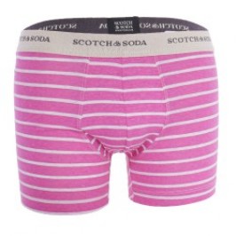 Boxer shorts, Shorty of the brand SCOTCH & SODA - Pack of 2 organic cotton boxers Scotch&Soda - Black and Pink - Ref : 701223453