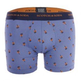 Boxer, shorty de la marque SCOTCH & SODA - Lot de 2 Boxers imprimé en coton bio Scotch&Soda - Bleu - Ref : 701223974 002