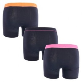 Boxershorts, Shorty der Marke SCOTCH & SODA - 3er-Pack Boxershorts aus Bio-Baumwolle mit Logo-Gürtel in Orange, Schwarz und Rosa