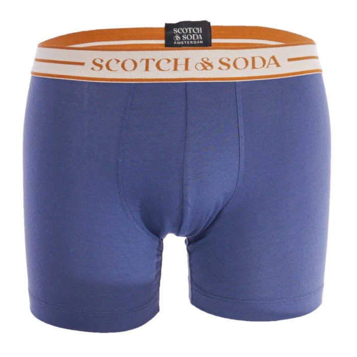 Boxer shorts, Shorty of the brand SCOTCH & SODA - Pack of 3 organic cotton Scotch&Soda boxers - Blue - Ref : 701222706 003