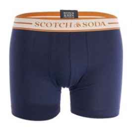 Pantaloncini boxer, Shorty del marchio SCOTCH & SODA - Confezione da 3 boxer  in cotone biologico Scotch&Soda - Blu - Ref : 7012
