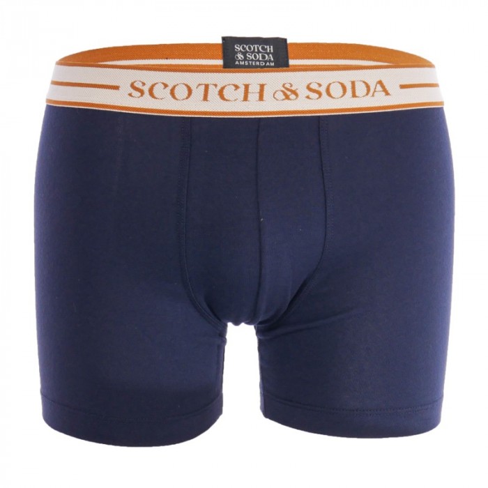 Shorts Boxer, Shorty de la marca SCOTCH & SODA - Pack de 3 bóxers de algodón orgánico Scotch&Soda - Azul - Ref : 701222706 003