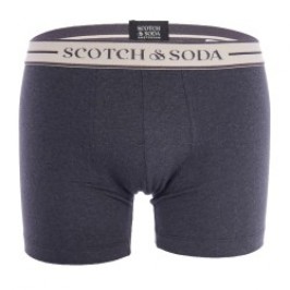 Shorts Boxer, Shorty de la marca SCOTCH & SODA - Pack de 3 bóxers de algodón orgánico Scotch&Soda - Negro y Gris - Ref : 7012227