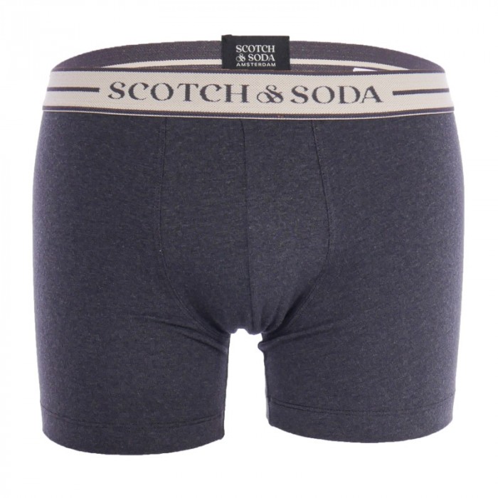 Boxer, shorty de la marque SCOTCH & SODA - Lot de 3 boxers en coton bio Scotch&Soda - Noir et Gris - Ref : 701222706 001