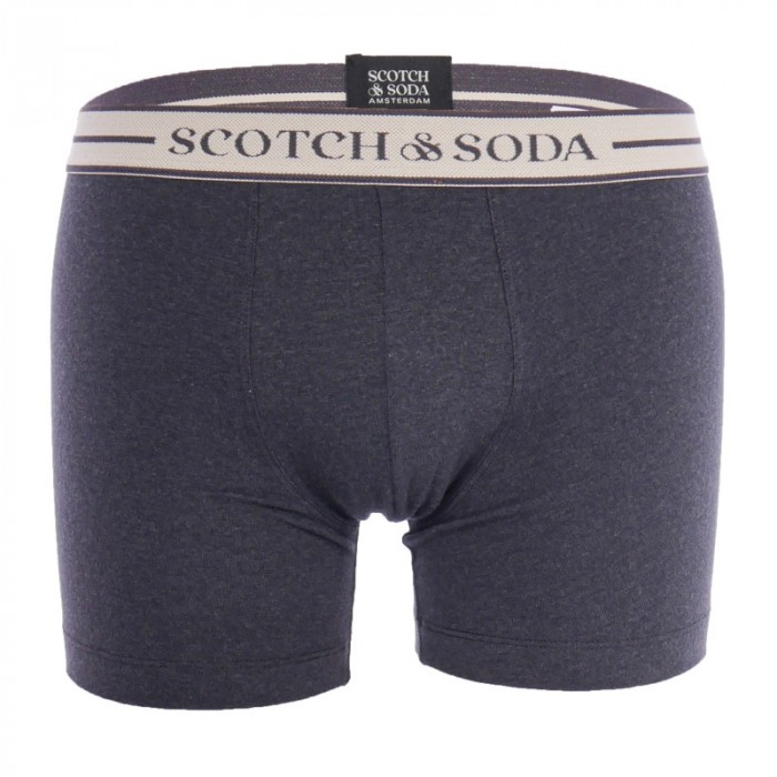 Boxer shorts, Shorty of the brand SCOTCH & SODA - Pack of 3 organic cotton Scotch&Soda boxers - Black and Grey - Ref : 701222706