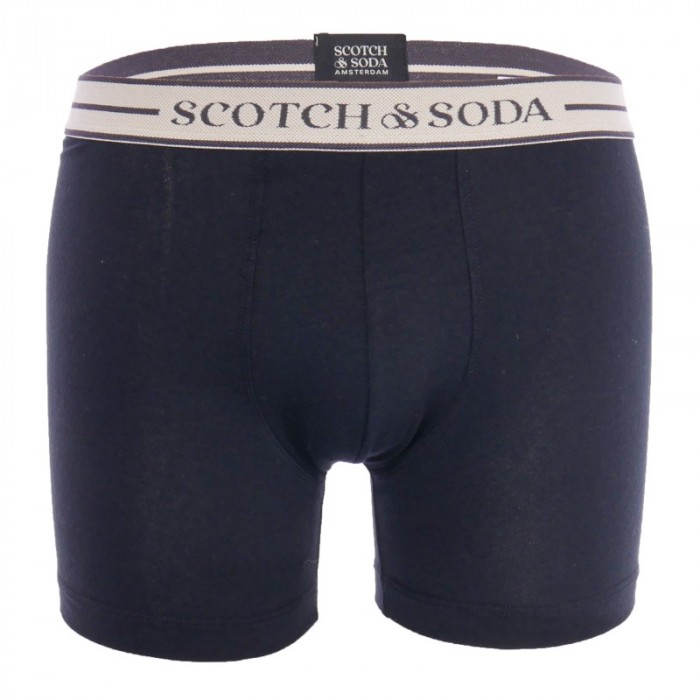 Boxer shorts, Shorty of the brand SCOTCH & SODA - Pack of 3 organic cotton Scotch&Soda boxers - Black and Grey - Ref : 701222706