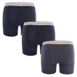 Shorts Boxer, Shorty de la marca SCOTCH & SODA - Pack de 3 bóxers de algodón orgánico Scotch&Soda - Negro y Gris - Ref : 7012227