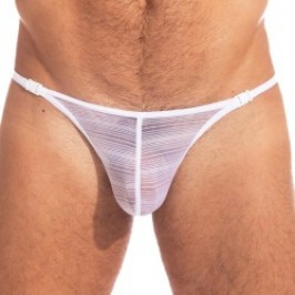 Tanga de la marca L HOMME INVISIBLE - White Mist - String Striptease - Ref : UW08 MIS 002