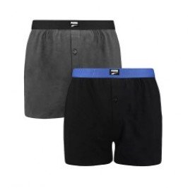 Boxershorts der Marke PUMA - 2er-Pack PUMA-Boxershorts aus Jersey mit lockerer Passform – anthrazitgrau und schwarz - Ref : 7012