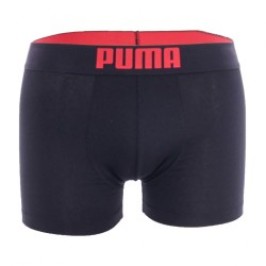 Pantaloncini boxer, Shorty del marchio PUMA - Set di 2 boxer con logo PUMA - rosso e nero - Ref : 651003001 786