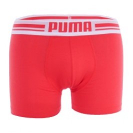 Boxer, shorty de la marque PUMA - Lot de 2 boxers avec logo PUMA - rouge et noir - Ref : 651003001 786