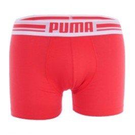 Boxer shorts, Shorty of the brand PUMA - Set of 2 boxers with PUMA logo - red and black - Ref : 651003001 786