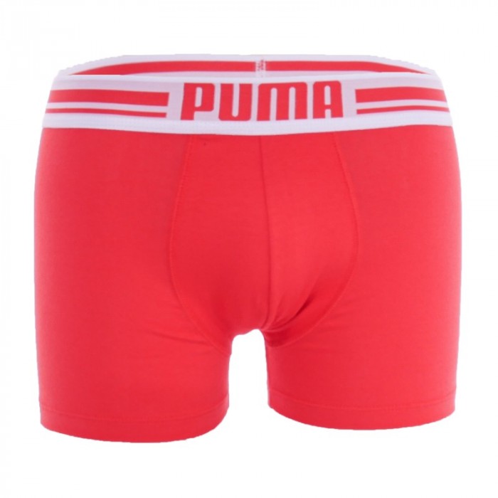 Pantaloncini boxer, Shorty del marchio PUMA - Set di 2 boxer con logo PUMA - rosso e nero - Ref : 651003001 786