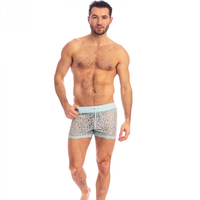 Short of the brand L HOMME INVISIBLE - Fleur d Ether Blue - Lounge Shorts - Ref : HW165 FDE 021