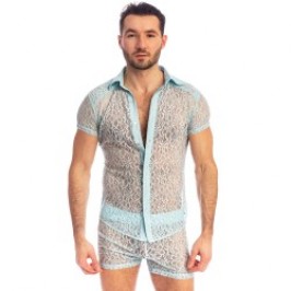 Shirt der Marke L HOMME INVISIBLE - Fleur d Ether Ciel - Schlankes Hemd - Ref : HW122 FDE 021