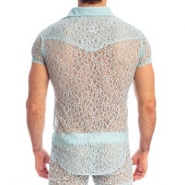 Shirt der Marke L HOMME INVISIBLE - Fleur d Ether Ciel - Schlankes Hemd - Ref : HW122 FDE 021