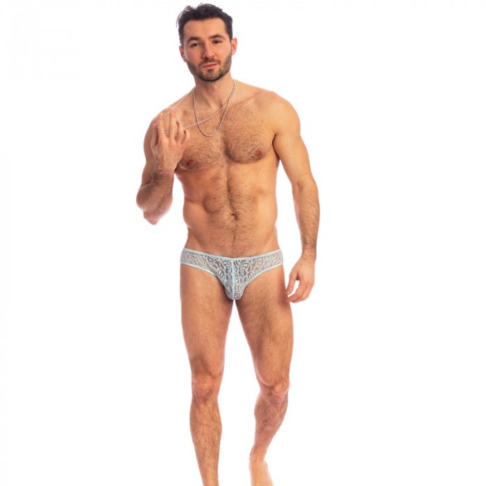 Brief of the brand L HOMME INVISIBLE - Fleur d Ether Blue - Mini Briefs - Ref : UW30 FDE 021