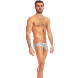 Brief of the brand L HOMME INVISIBLE - Fleur d Ether Blue - Mini Briefs - Ref : UW30 FDE 021