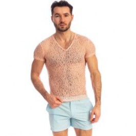 Mangas cortas de la marca L HOMME INVISIBLE - Fleur d Ether rosa - T-Shirt - Ref : MY73 FDE 022