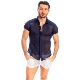 Camicia del marchio L HOMME INVISIBLE - Madrague - Camicia aderente Navy - Ref : HW122 MAD 049