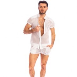 Chemise de la marque L HOMME INVISIBLE - Madrague - Chemise Slim Blanc - Ref : HW122 MAD 002