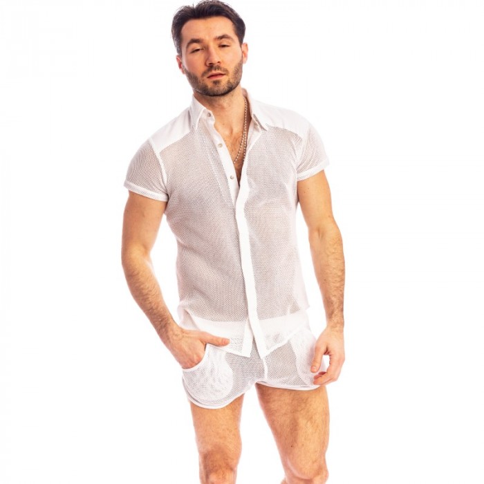 Camisa de la marca L HOMME INVISIBLE - Madrague - Camisa Entallada Blanco - Ref : HW122 MAD 002