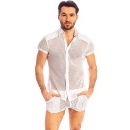 Chemise de la marque L HOMME INVISIBLE - Madrague - Chemise Slim Blanc - Ref : HW122 MAD 002