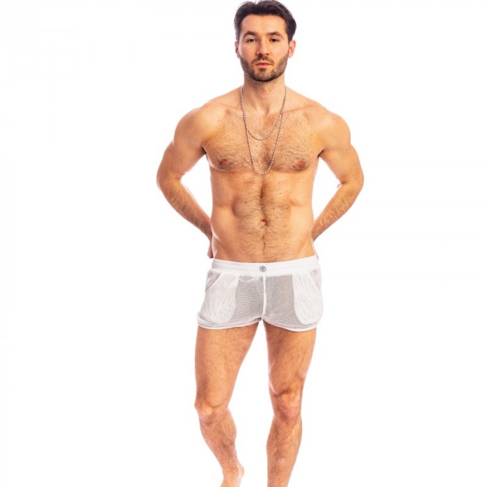 Short of the brand L HOMME INVISIBLE - Madrague - Sport Shorts White - Ref : SP05 MAD 002