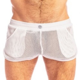 Breve del marchio L HOMME INVISIBLE - Madrague - Pantaloncini sportivi Blu Bianco - Ref : SP05 MAD 002